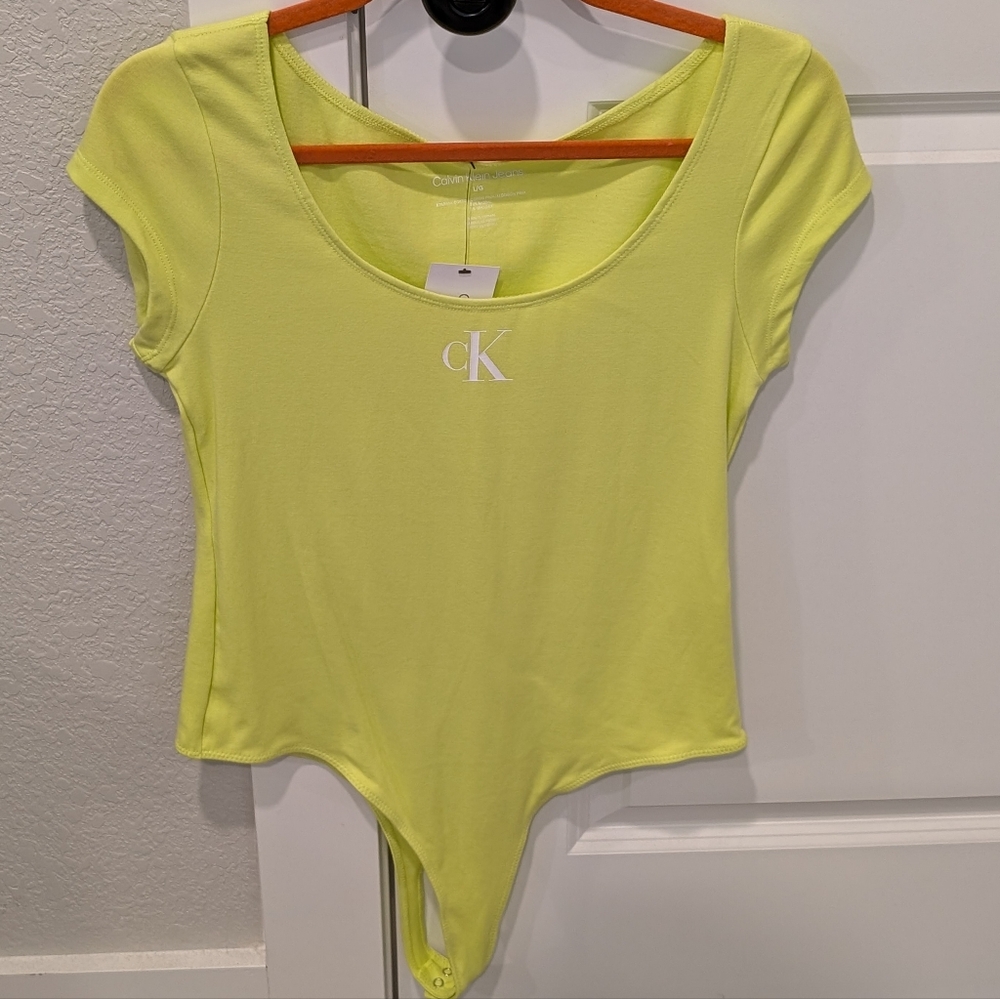 Calvin Klein Lime Green Bodysuit